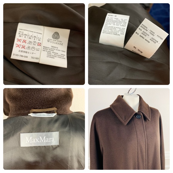 Max Mara Wool Car Coat Overcoat Cocoon Brown 6 - Picture 5 of 8